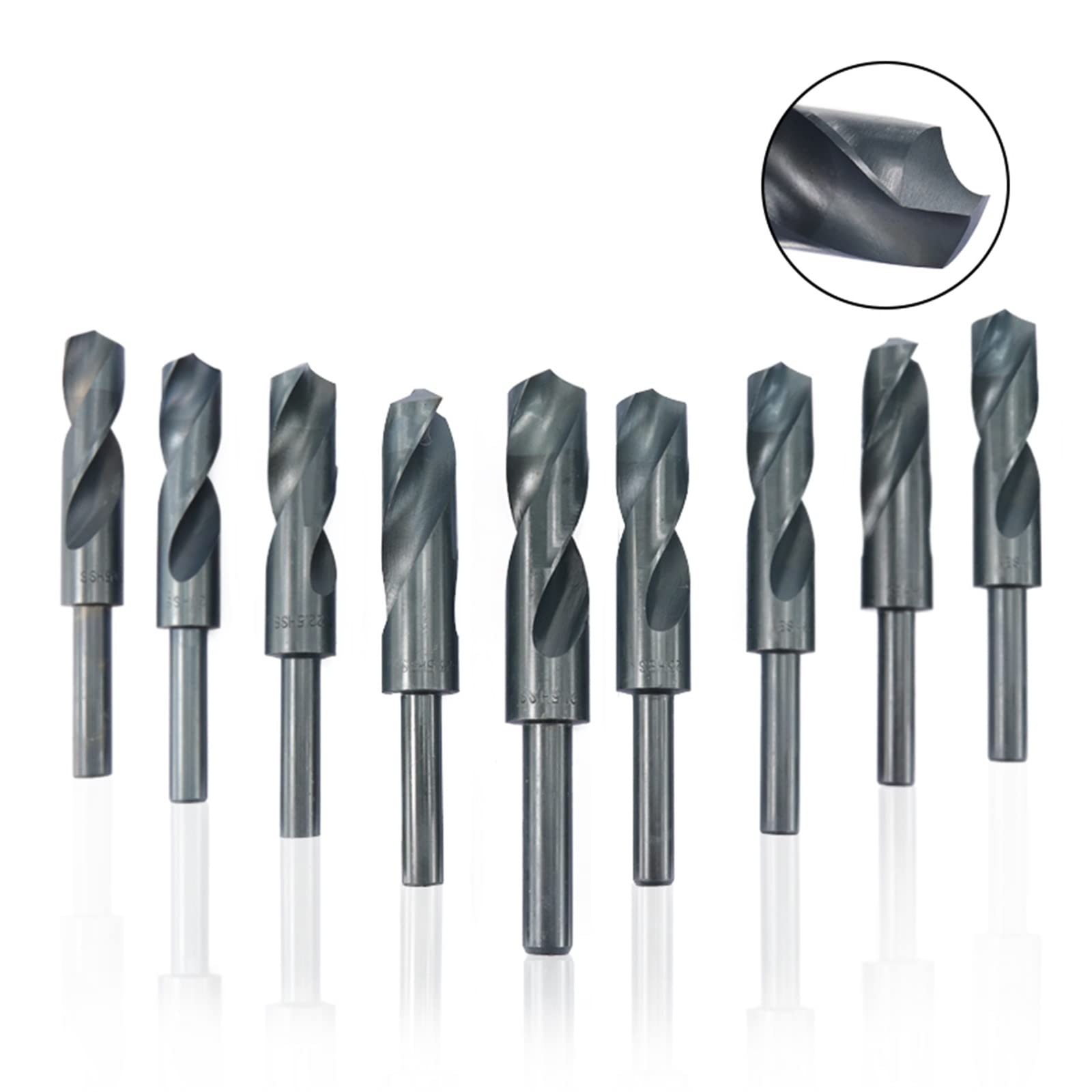 Punta elicoidale Attacco Ridotto 1/2''Punta da Trapano HSS for Pistola for Perforazione di Fori Metallici for Rivestimento in nitruro (Size : 20mm)