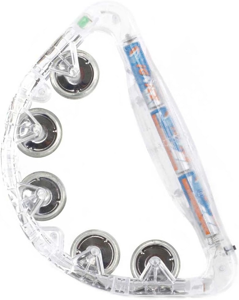 Flashing PandaLED Light-Up Flashing Tambourine, Clear, Multicolor lights, Large