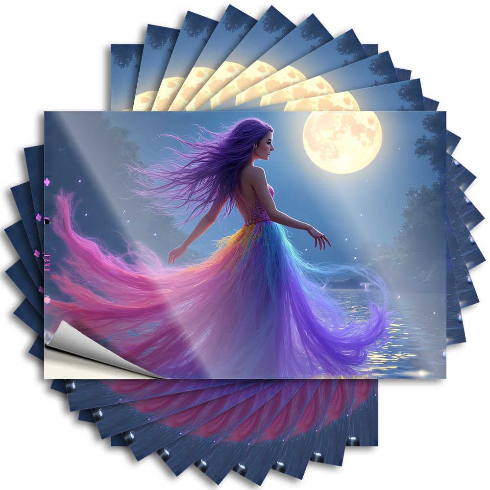 Sticker Mens Room Decor | Tall Cover Enchanted Night: A Fairy Tale in Colors for Free(8X12CM)