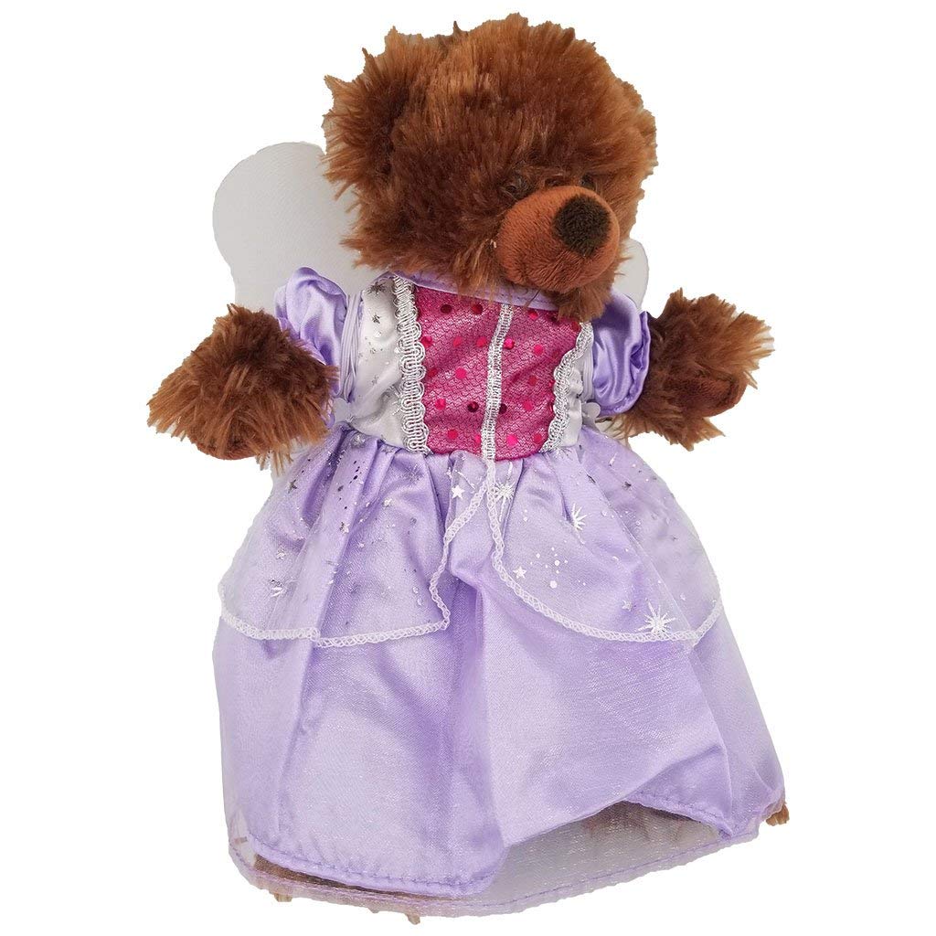 Stuffed Animals Plush Toy Outfit – Purple “Cinderella” Dress w/Wings 8”