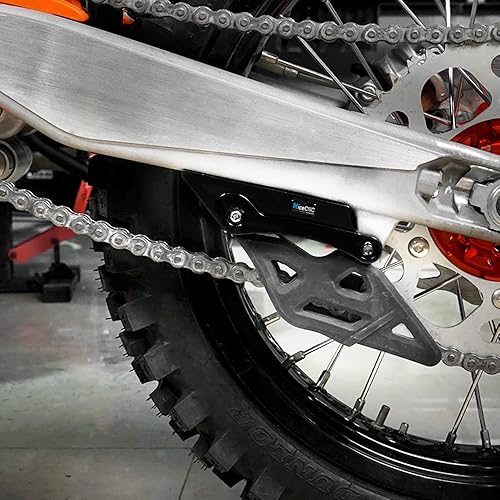 Miniatura 3 de NICECNC Protector de basculante trasero negro compatible con KTM 125-150-250-300-500 SXSXFXCXC-FEXCEXC-FXCWXCF-WTPI6DSix Days 2012-2022, ver ajuste
