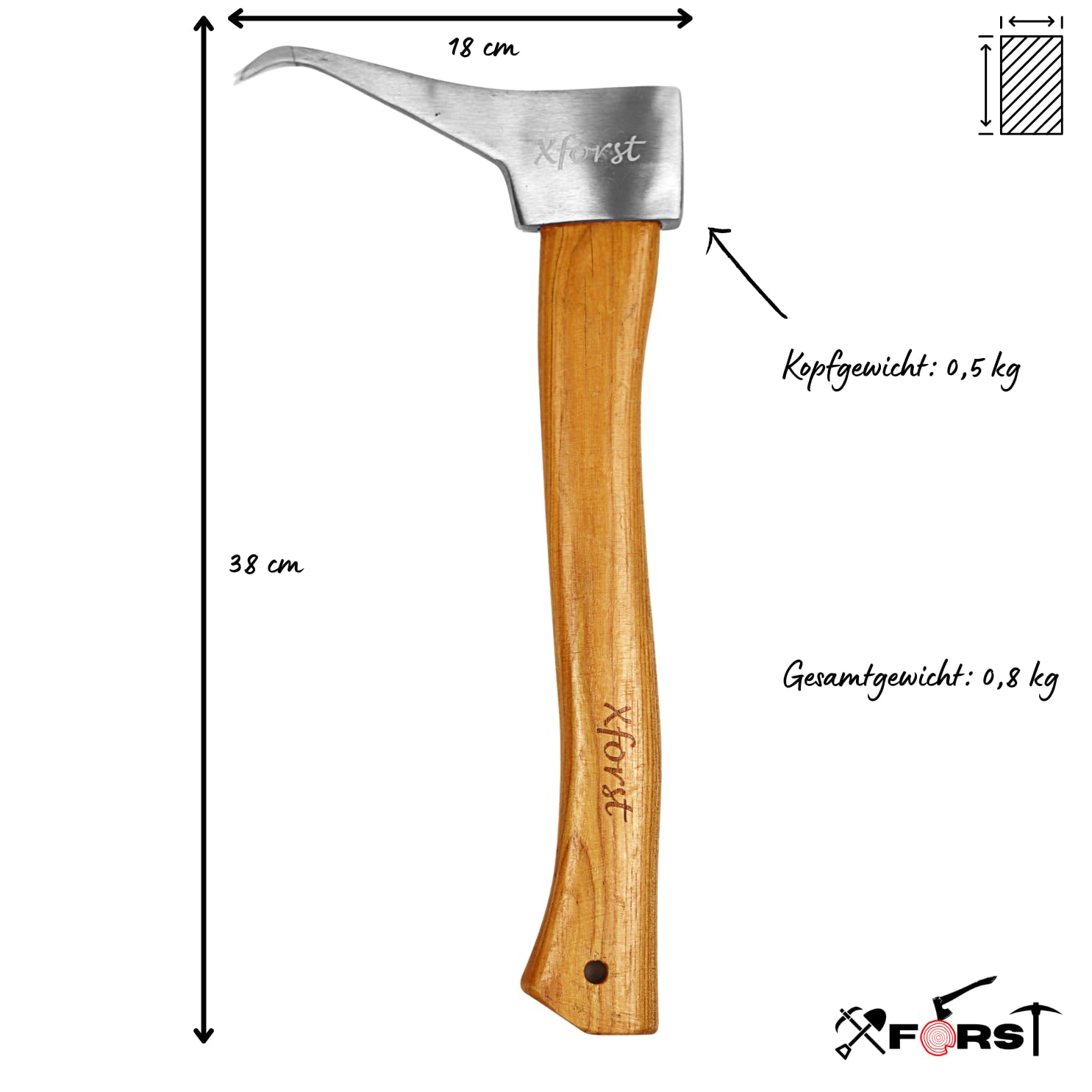 Xforst Set Sappie groß 73 cm + klein 38cm - Sapie Handsappie Handsapie inklusive Gürtelhalterung X-P500L + X-P50 BX