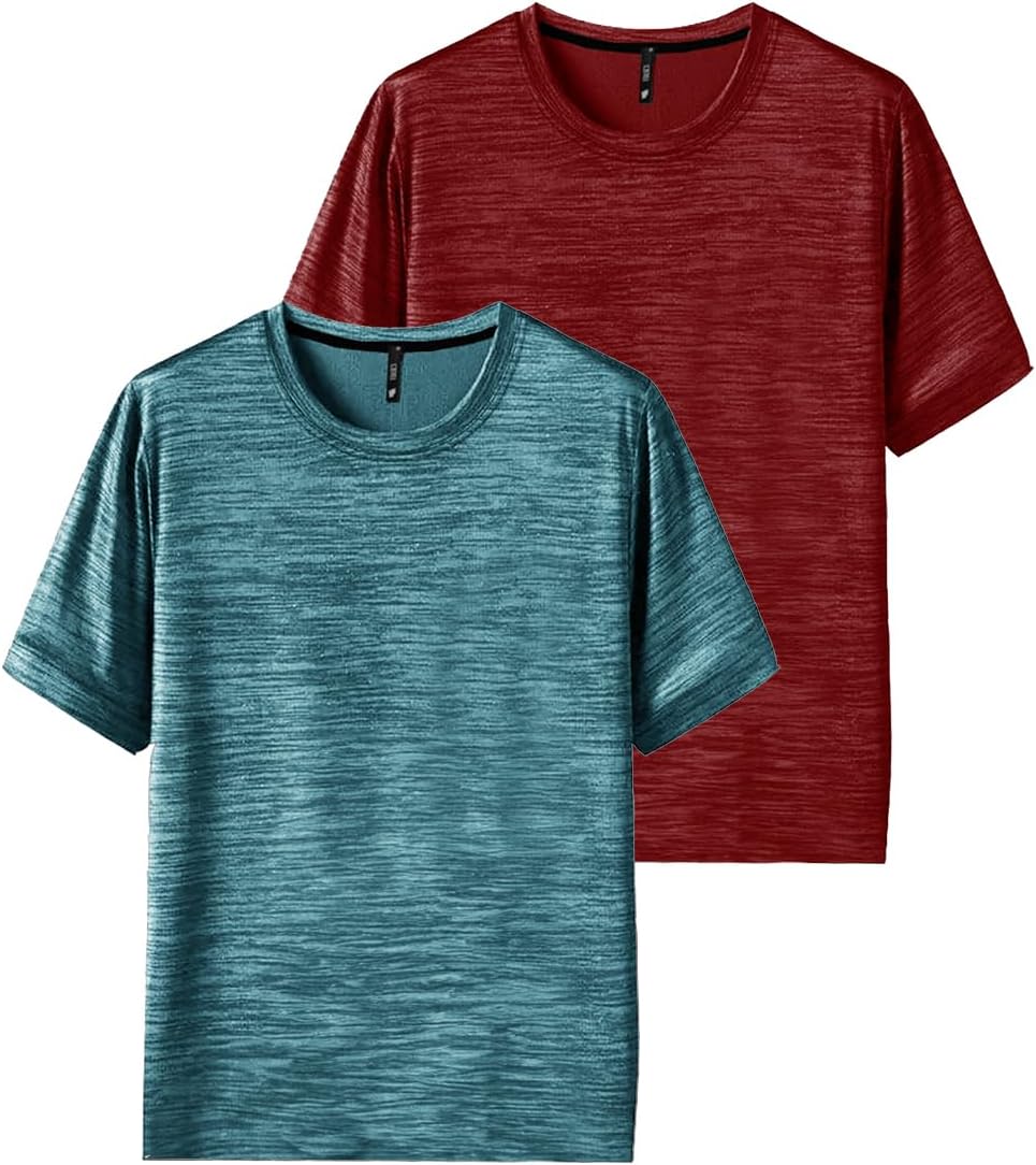 Kit 2 Camisetas Masculinas Dry Fit para Academia, Treino, Fitness, Plus Size