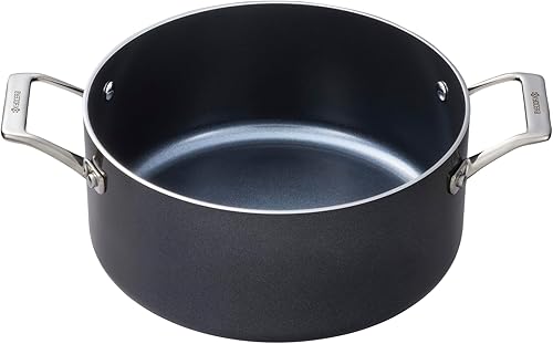 Miniatura 2 de Kyocera Olla de cerámica con revestimiento antiadherente de cerámica, 9.4 in, asas de acero inoxidable sin PFASPTFE aptas para todos los tipos de