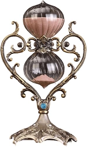 Hour Glass with Sand,360 Rotating Metal Sand Timer Clock Watch Hourglass Decor,Hourglass,Hourglass Timer for Vintage Home Decoration,Office