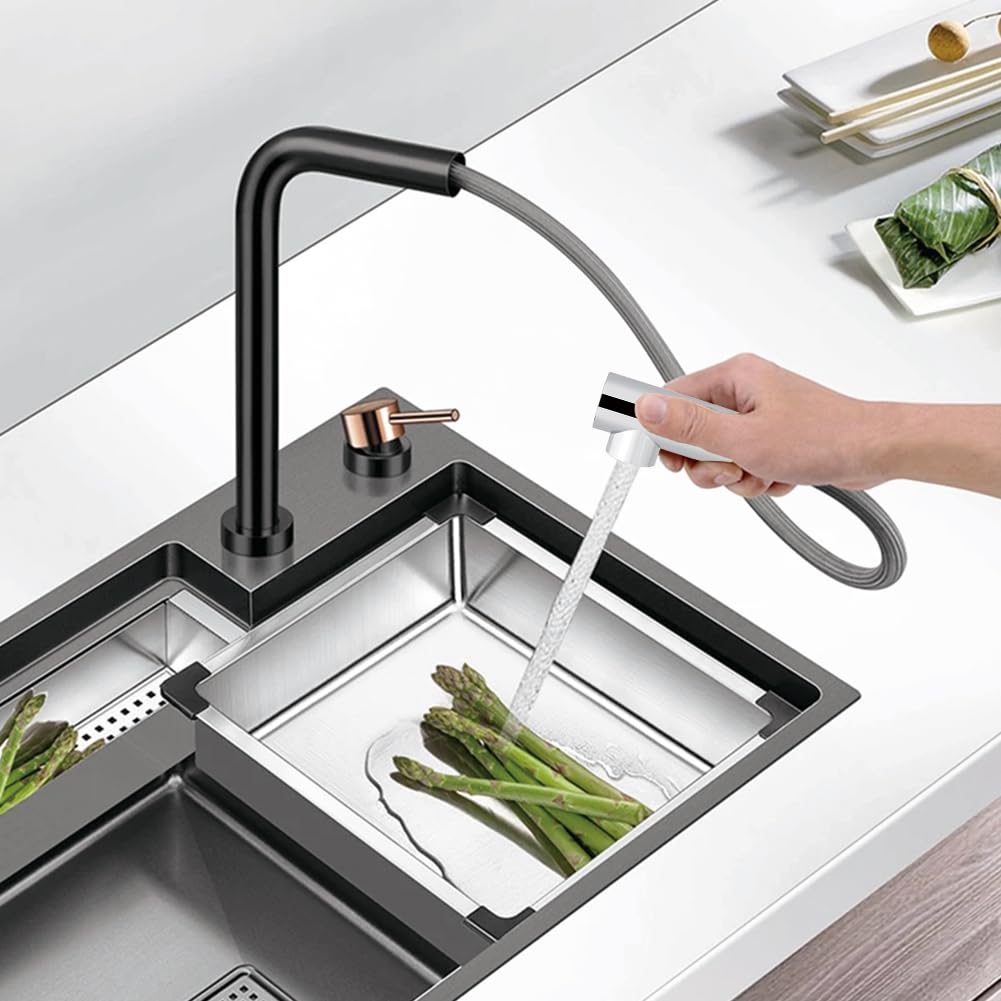 Testa Spruzzatore Rubinetto Estraibile - Per Cucina O Bagno, 2 Modalit&agrave;, Filettatura G1/2