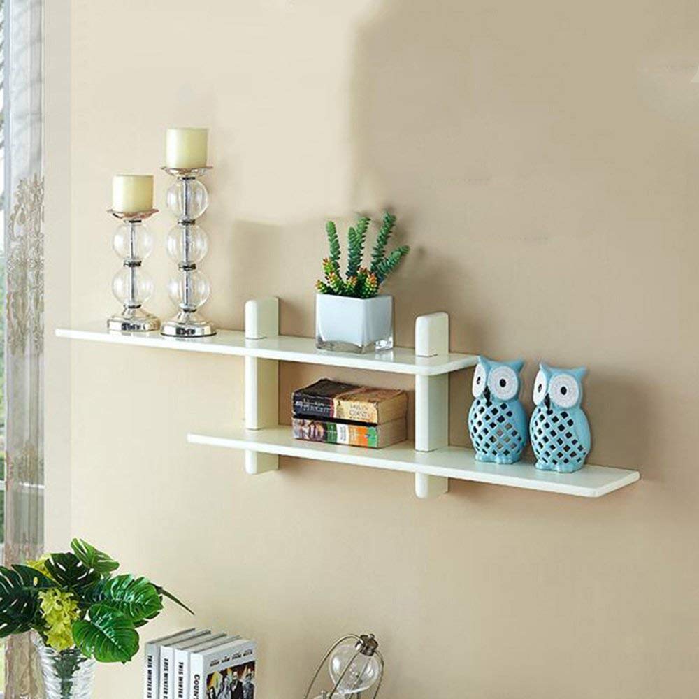 MU Estanterías para el hogar Estantería Estantería de Pared Colgante de Pared Estantería de Pared Armario Armario Armario de baño Armario de Pared Estantería de Pared Marrón, bastidores Blancos,Blanc