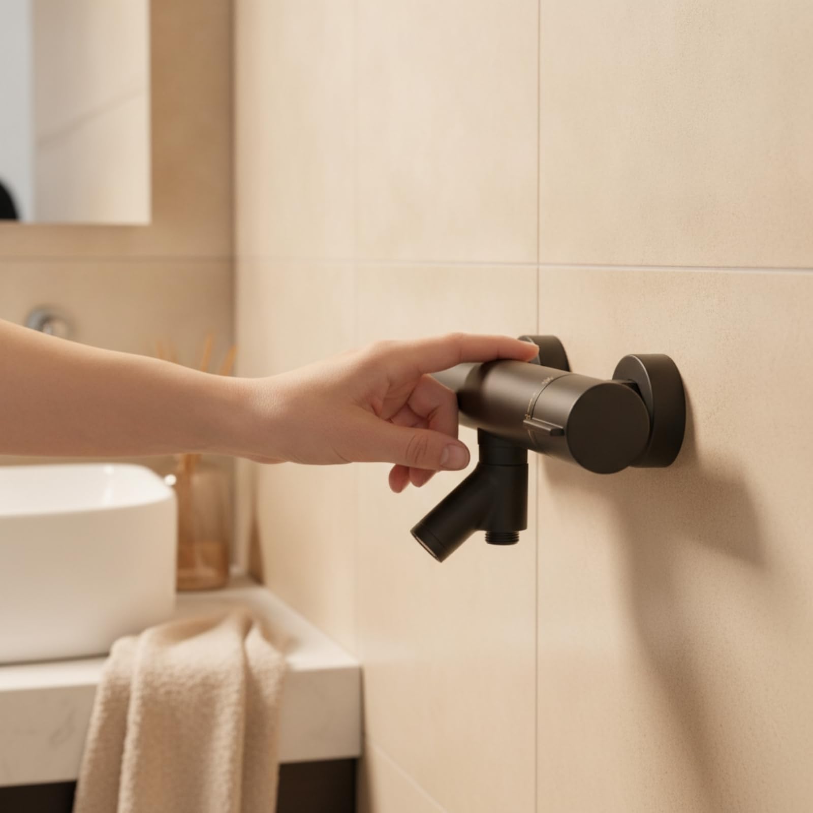 Válvula Termostática Ducha, Plateado, Moderno Minimalista