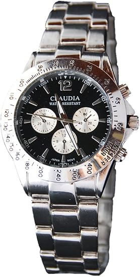 Amazon Claudiaメタルタイプ シルバー デザインクロノグラフ メンズ 腕時計 Cla 1036 メンズ腕時計 腕時計 通販