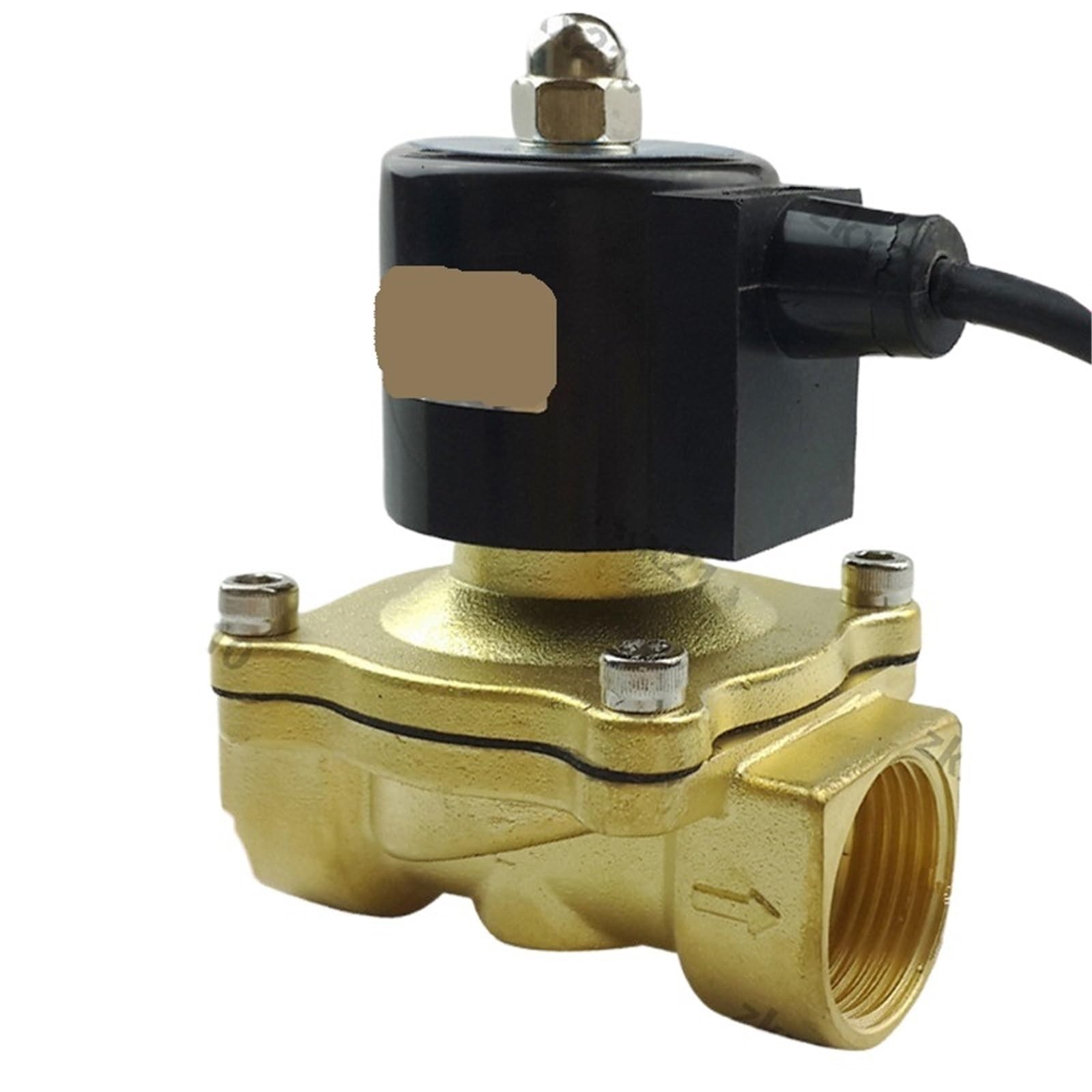 Moevgridr 1 Ac220v Dc24v G1/2",3/4"," Brass Electric Solenoid Valve Normally Closed(1",Dc24v)