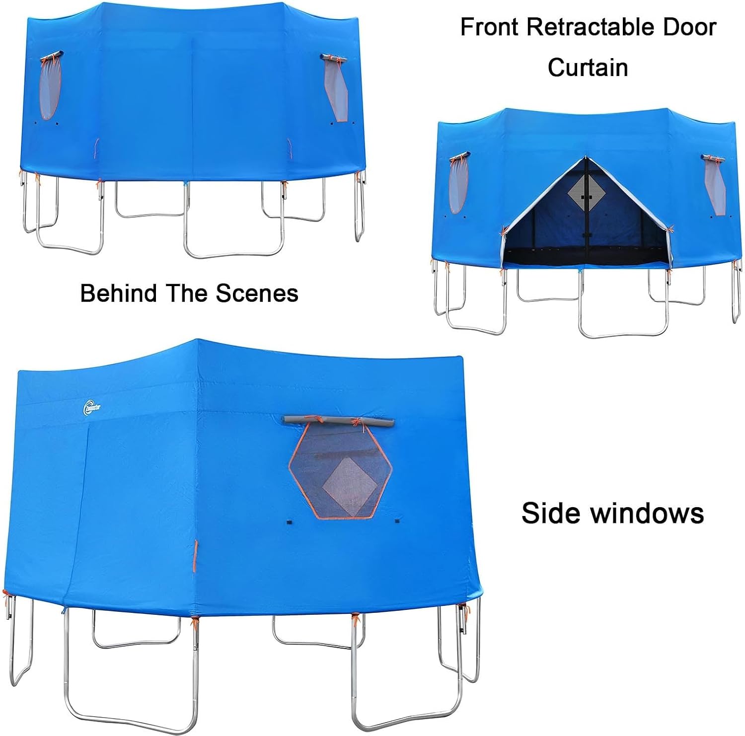 Waterproof Trampoline Tent Canopy with Skylight Window - Sunshade for 6ft, 8ft, 10ft, 12ft, 14ft Trampolines - Perfect Outdoor Protection and Shade Solution