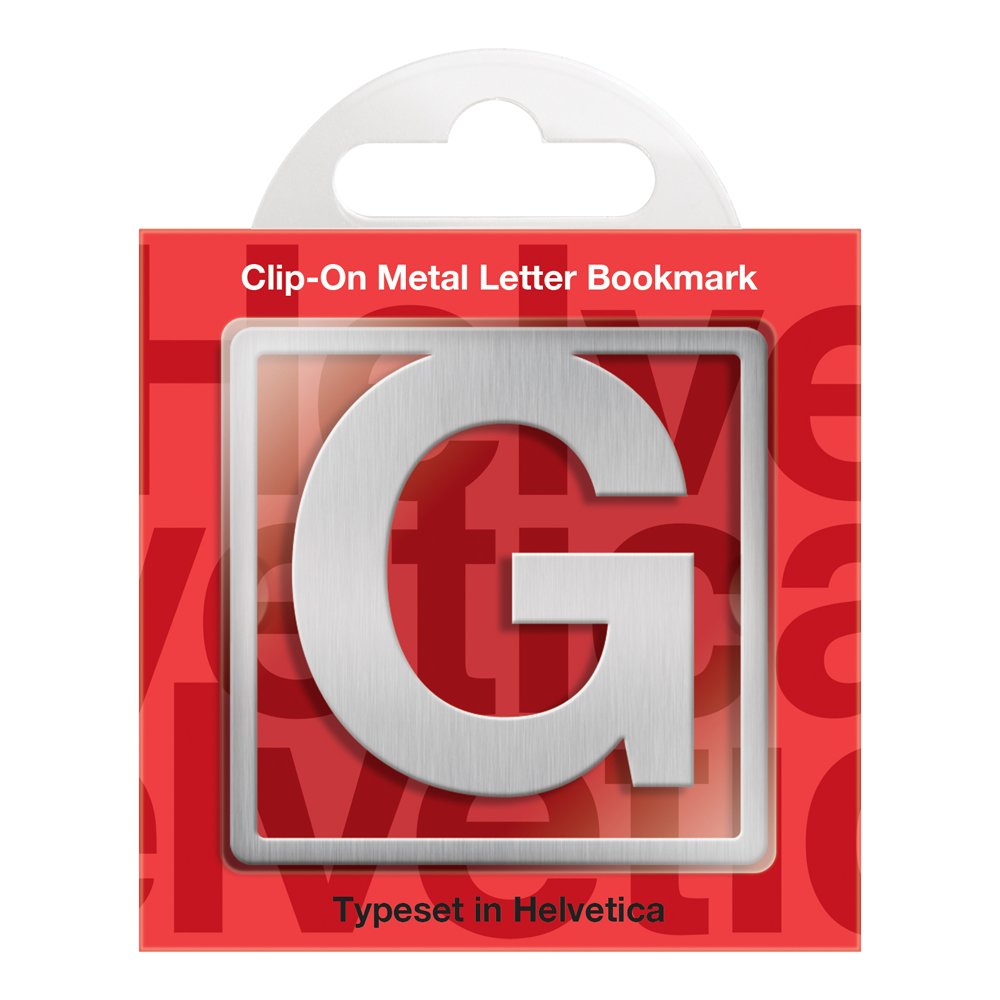 Helvetica Clip-On Letter Bookmark - G