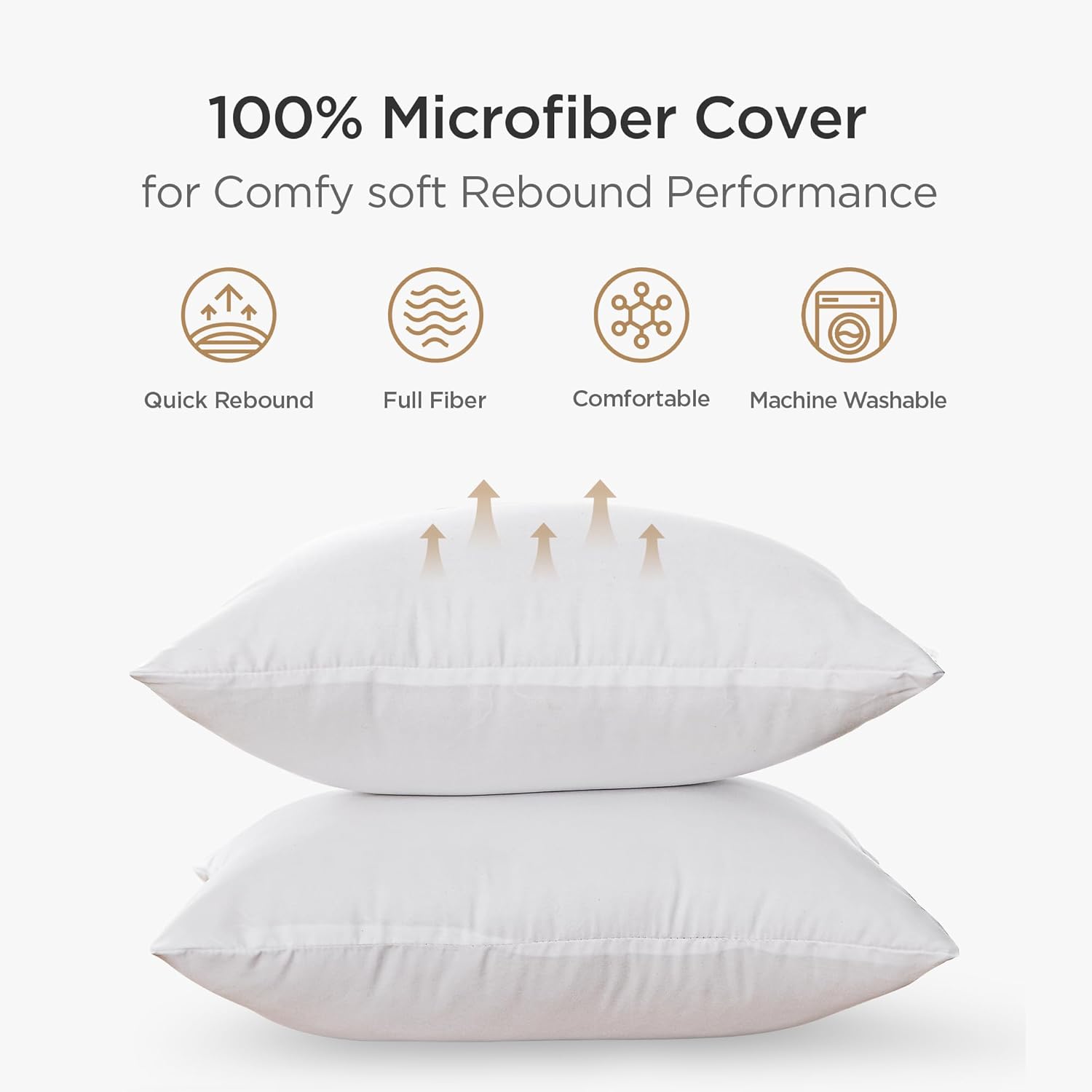 Acanva 28x28 Throw Pillow Inserts Set of 4, Premium Polyester Fiber Fill Square Sham Stuffer Cushion for Sofa, Bed, Couch and Chair, Machine Washable, White