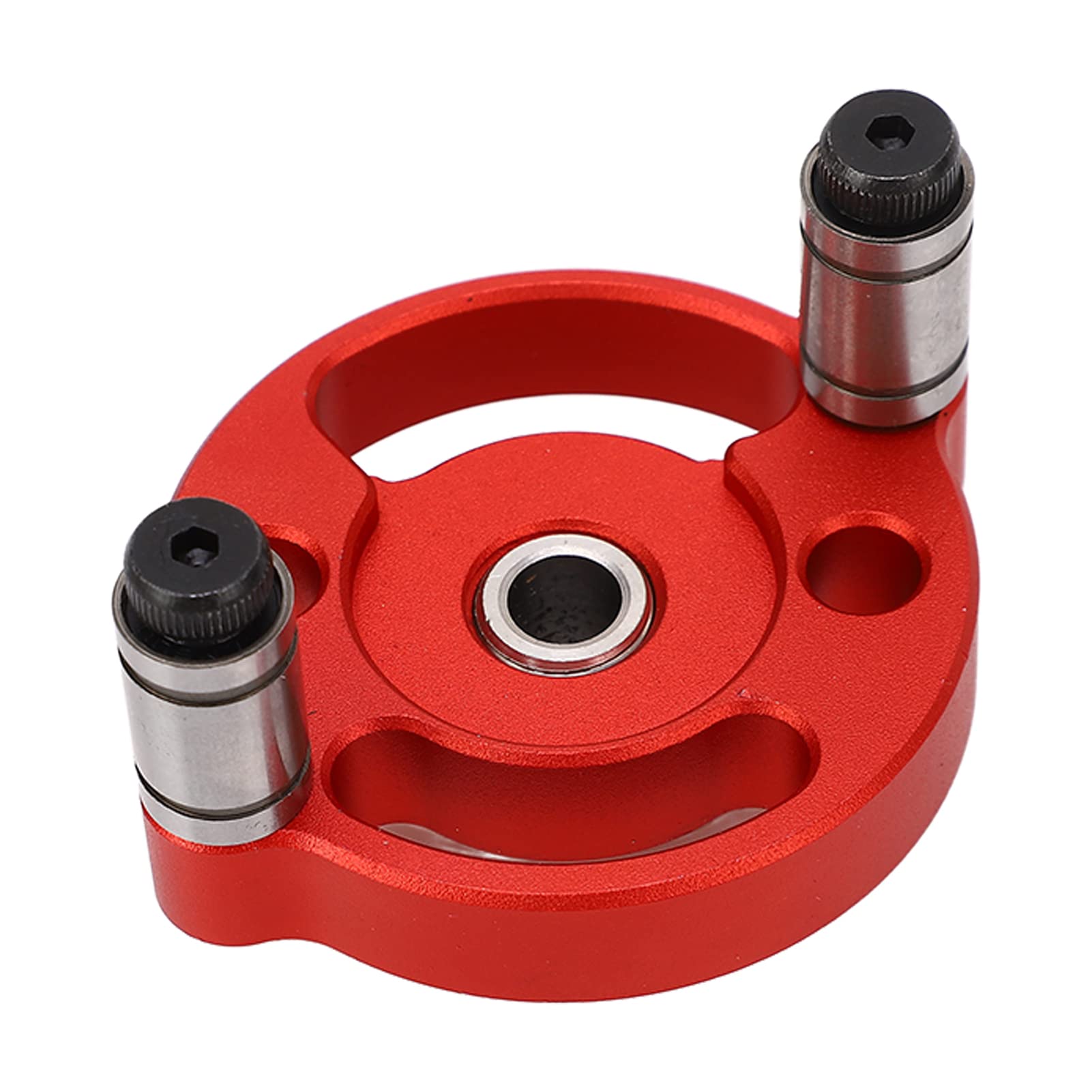 Self Centering Doweling Jig, Hole Punch Locator, Round Hole Punch Locator Set Self Adaptive Centering Woodworking Guide Puncher with Drill Bushings (Red)