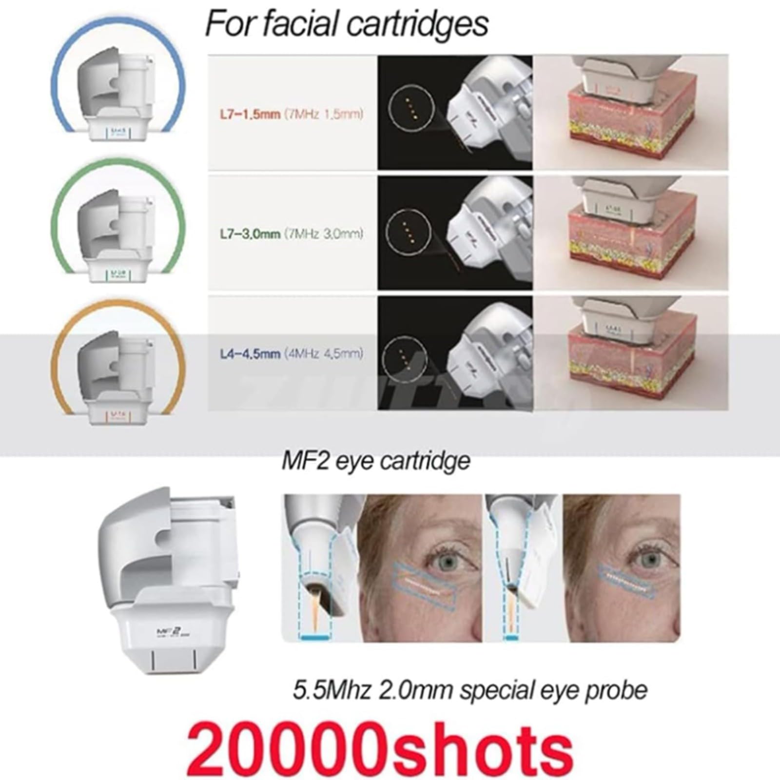 Macchina Focalizzata Sull'intensità Anti-Età Per Rassodare La Pelle 7D Hifu Con 2 Maniglie, Macchina Antirughe Per Occhi Per Lifting Facciale 7D Hifu Macchina Per La Bellezza Della Forma Di Perdita