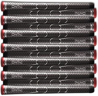 Winn Dri-Tac Standard Size Golf Grips - Set of 9, Dark Gray