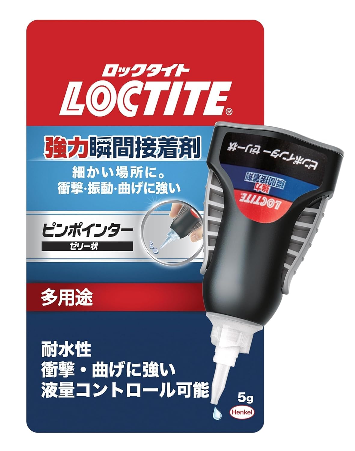 LOCTITE Super Glue Pin Pointer Jelly Form 0.2 oz (5 g) - Water Resistant Flexible Jelly Form Super GlueThe side buttons and ultra-fine nozzle allow you to freely control fluid volume - LPJ-005. : Indu