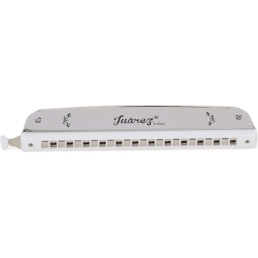 JUAREZ 24 Holes Harmonica with Case Silver