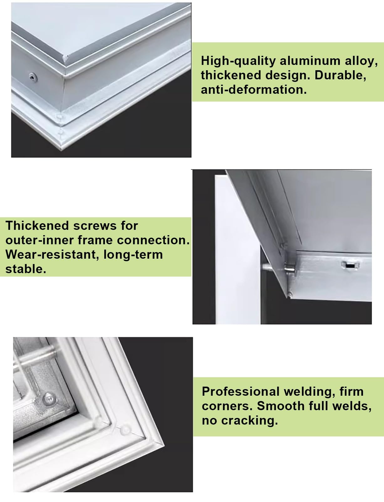 Genérico Puertas de Acceso de aleación de Aluminio con Anilla de tracción, Tapa para Panel de Acceso a Pared y Techo, Placa de Cubierta para Orificio de Puerta de Servicio de plomería de át