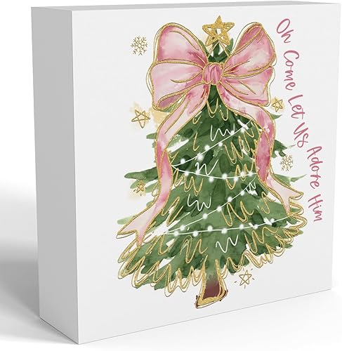 Miniatura 9 de Decoraciones de Navidad, gnomos de Navidad para interiores, letrero de árbol de Navidad con purpurina roja, regalo para mujeres amigas, letrero de