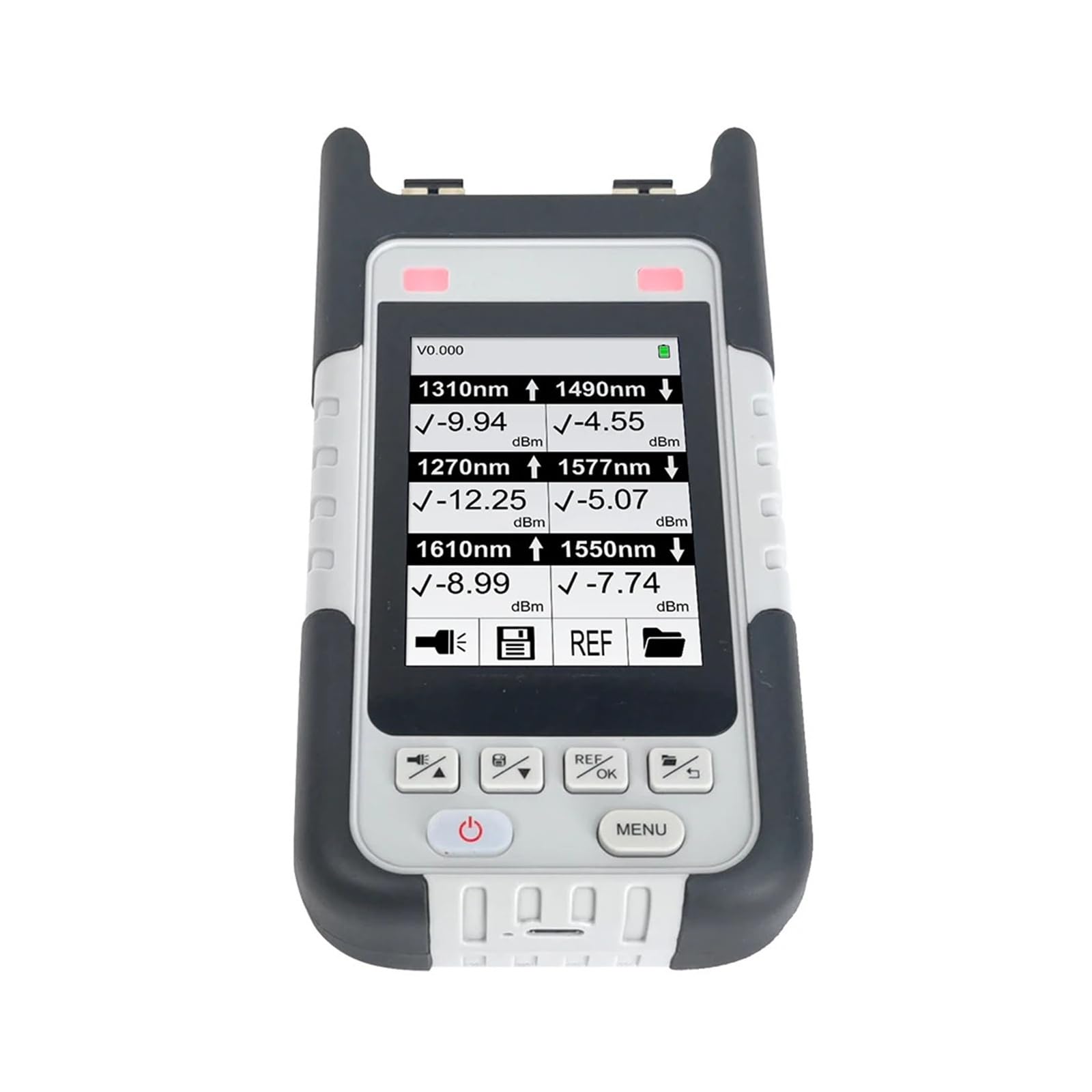 Medidor de potencia óptica Digital TM583 OPM PON, probador de red FTTH con VFL, compatible con prueba de 1270/1310/1490/1550/1577nm(SC APC4 wavelengths)