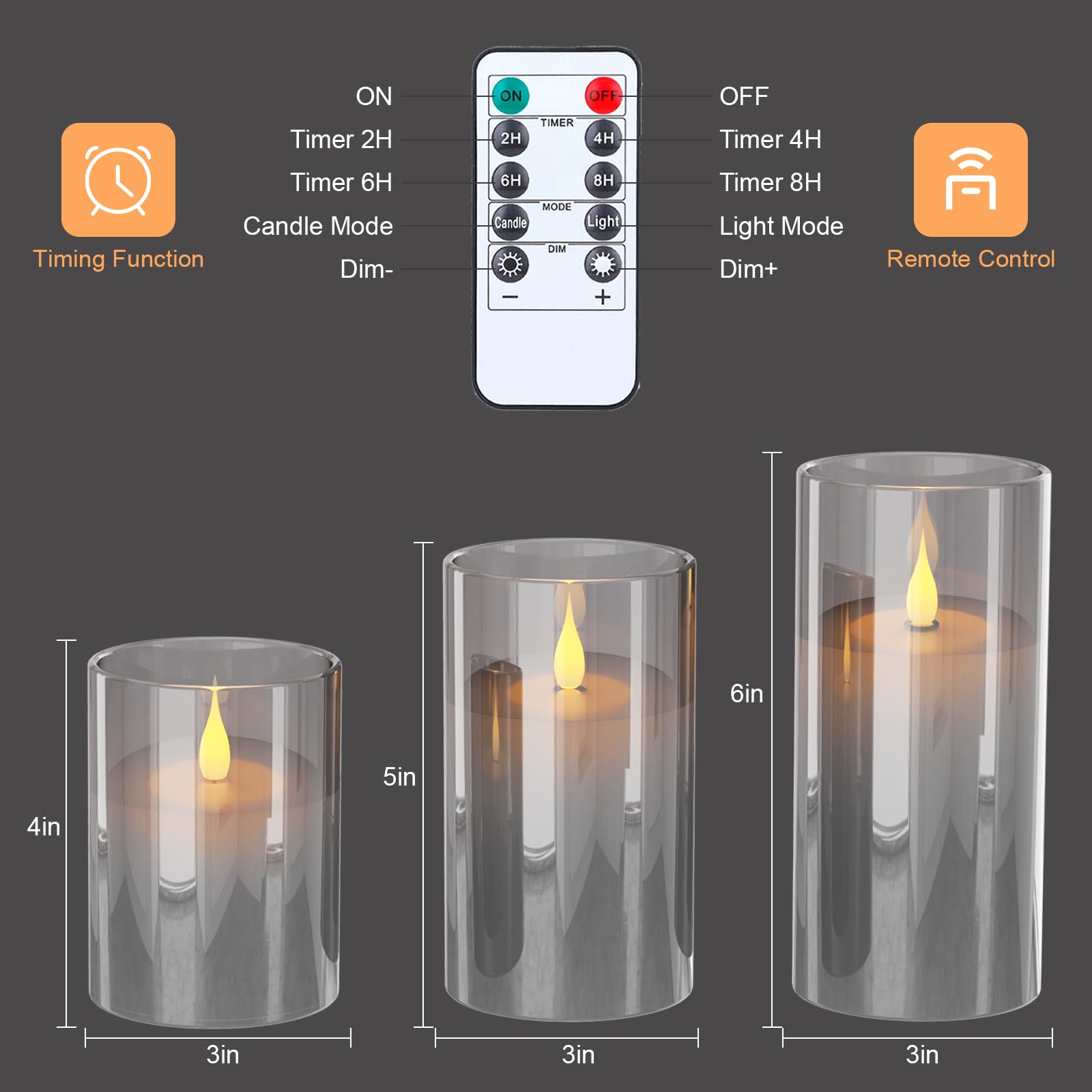 CCLIFE Bougies LED En Cire Véritable Avec Télécommande,fonction Minuterie,en Par