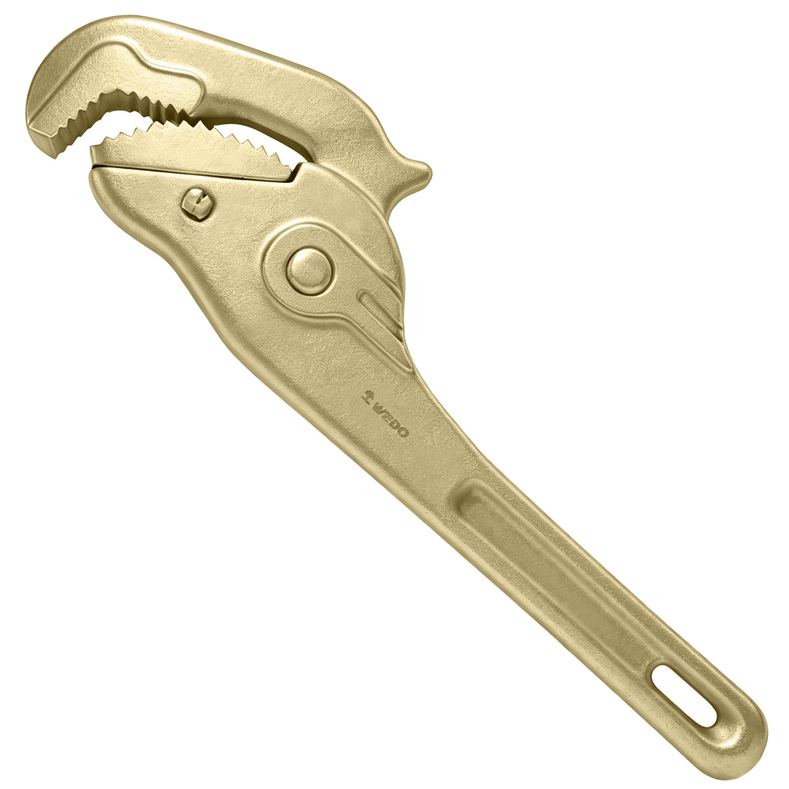 WEDO Llave universal sin chispas, llave de tubo multifuncional de seguridad sin chispas, bronce de aluminio, estándar DIN, certificado BAM y FM, 10 pulgadas, 250 mm