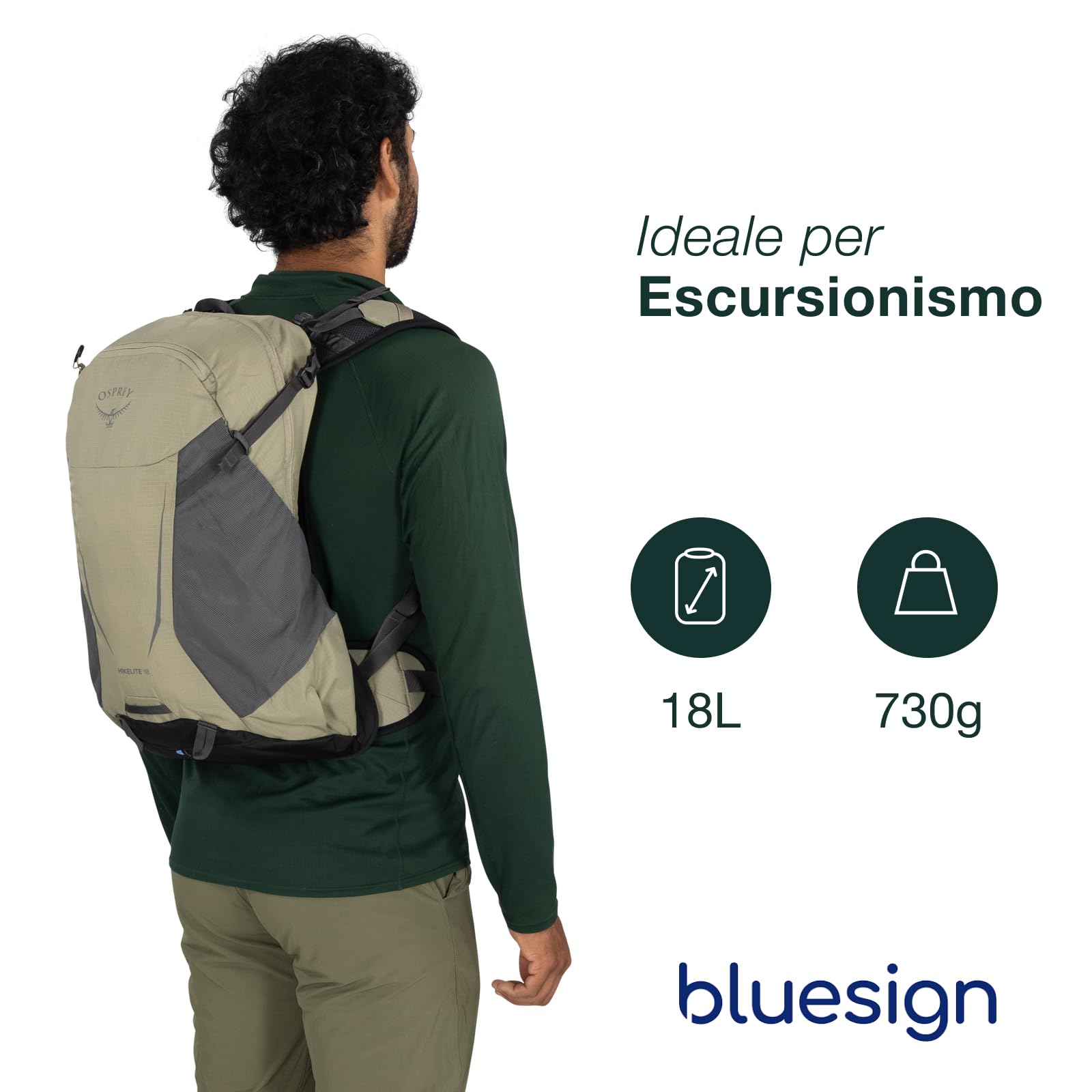 Osprey Hikelite 18 Zaino Unisex - Adulto