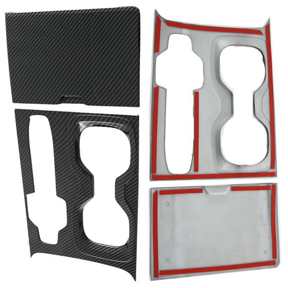 Riloer Konsolen-Schalthebel-Abdeckung, ABS-Kunststoff, Karbonfaser, schwarz, passend für Lex*us RX350 350h RX500h 2023