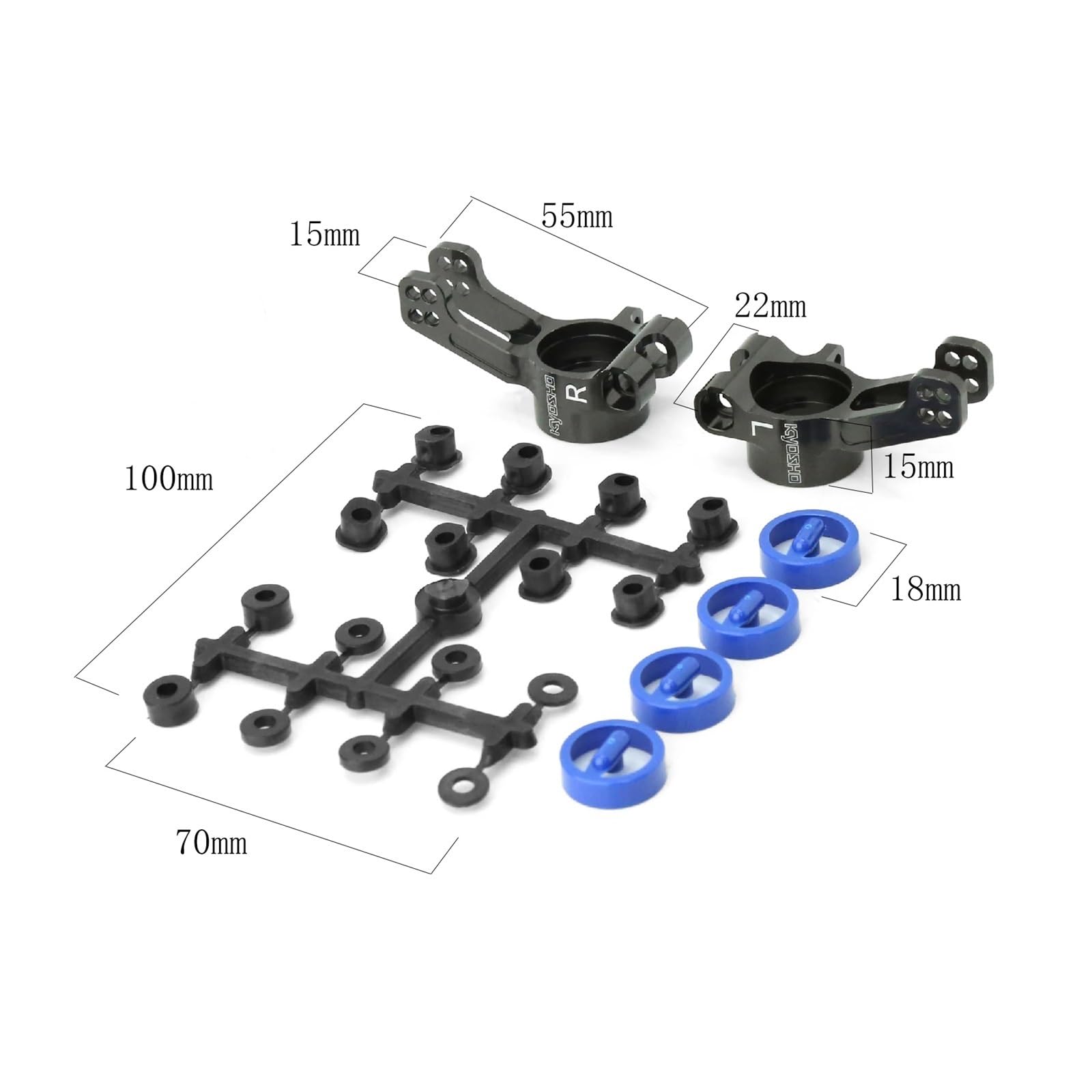 Per Kyosho Per MP10 1/8 2 Pezzi Supporto Mozzo Posteriore In Metallo IFW608 RC Auto Riparazione Modifica Decora Aggiorna Parti Accessori Parti per auto RC