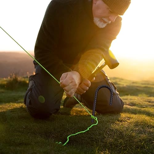 Miniatura 5 de CRIZTA Estacas de barra de refuerzo de suelo de 24 pulgadas, anclajes de tierra de gancho en J resistentes, soporte de plantas de acero curvado con
