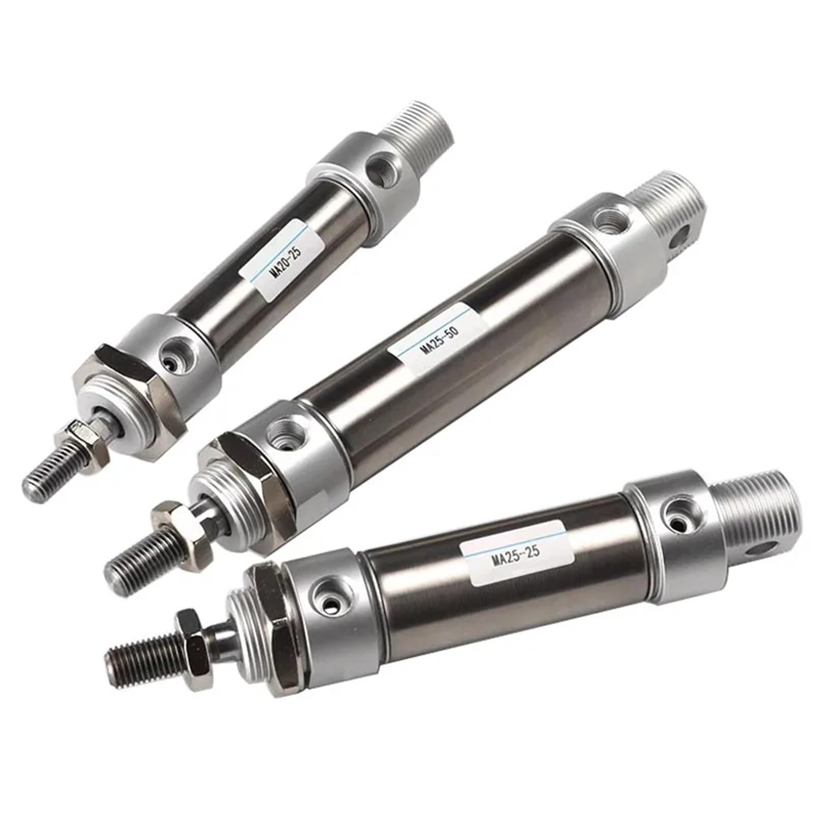 MA Series Stainless Steel Pneumatic Cylinder MA16/20/25/32/40mm Inner Diameter 25~500mm Stroke Double Acting with Magnet(Stroke 400)