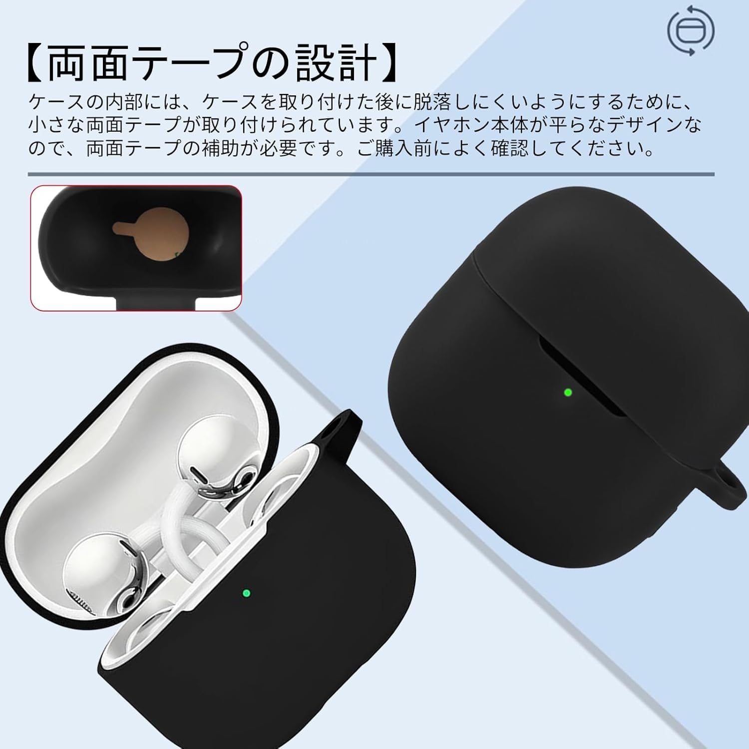 Dl3 Mobilak Compatible with Huawei FreeClip 2 Case Cover, Soft Silicone Shockproof Protective Skin Case for Huawei Free Clip Wireless Earbuds with Carabiner, Front LED Visible (Black)