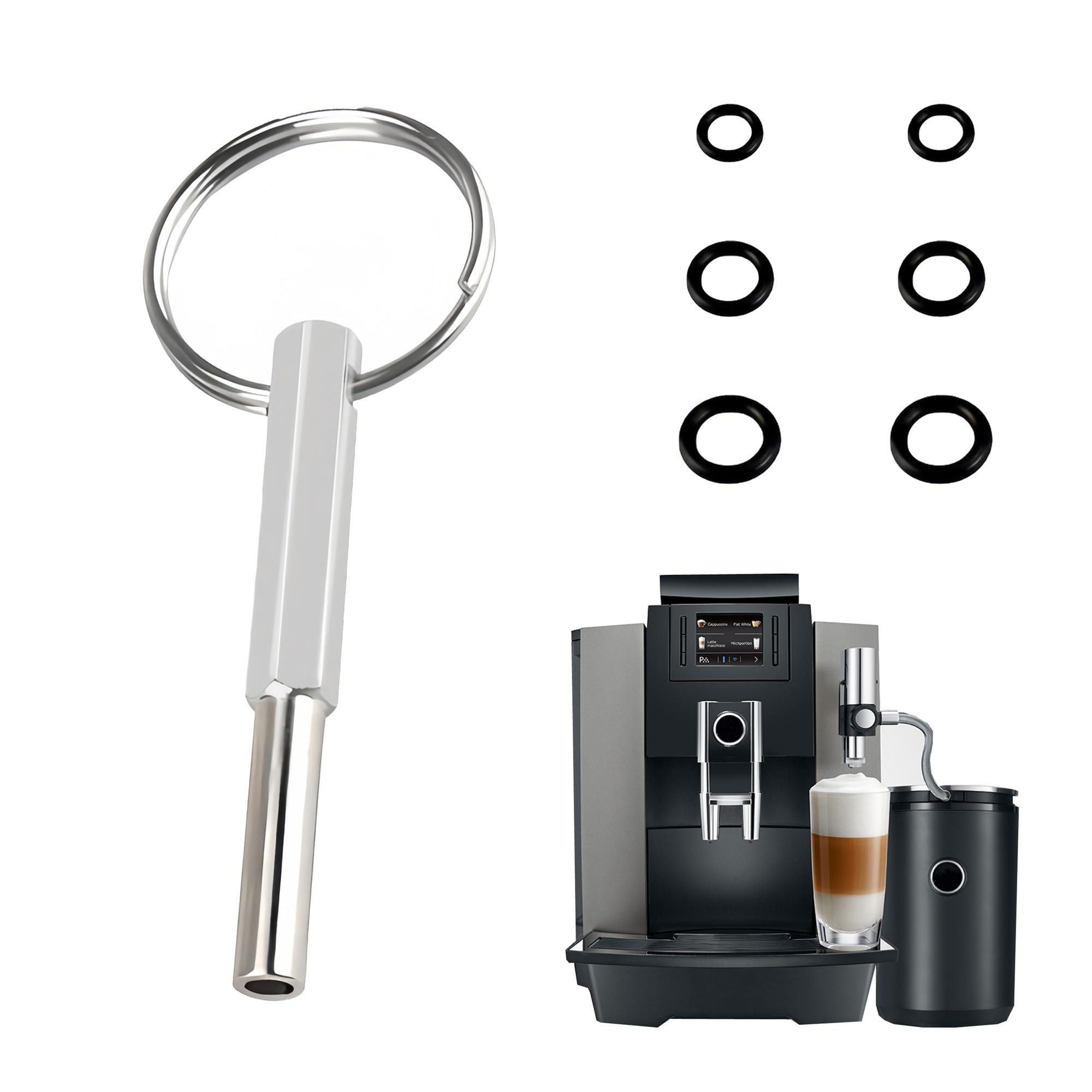 Clé à Tête Ovale Pour Machine à Café - Compatible Jura, Krups, Capresso - Avec Porte-Clés