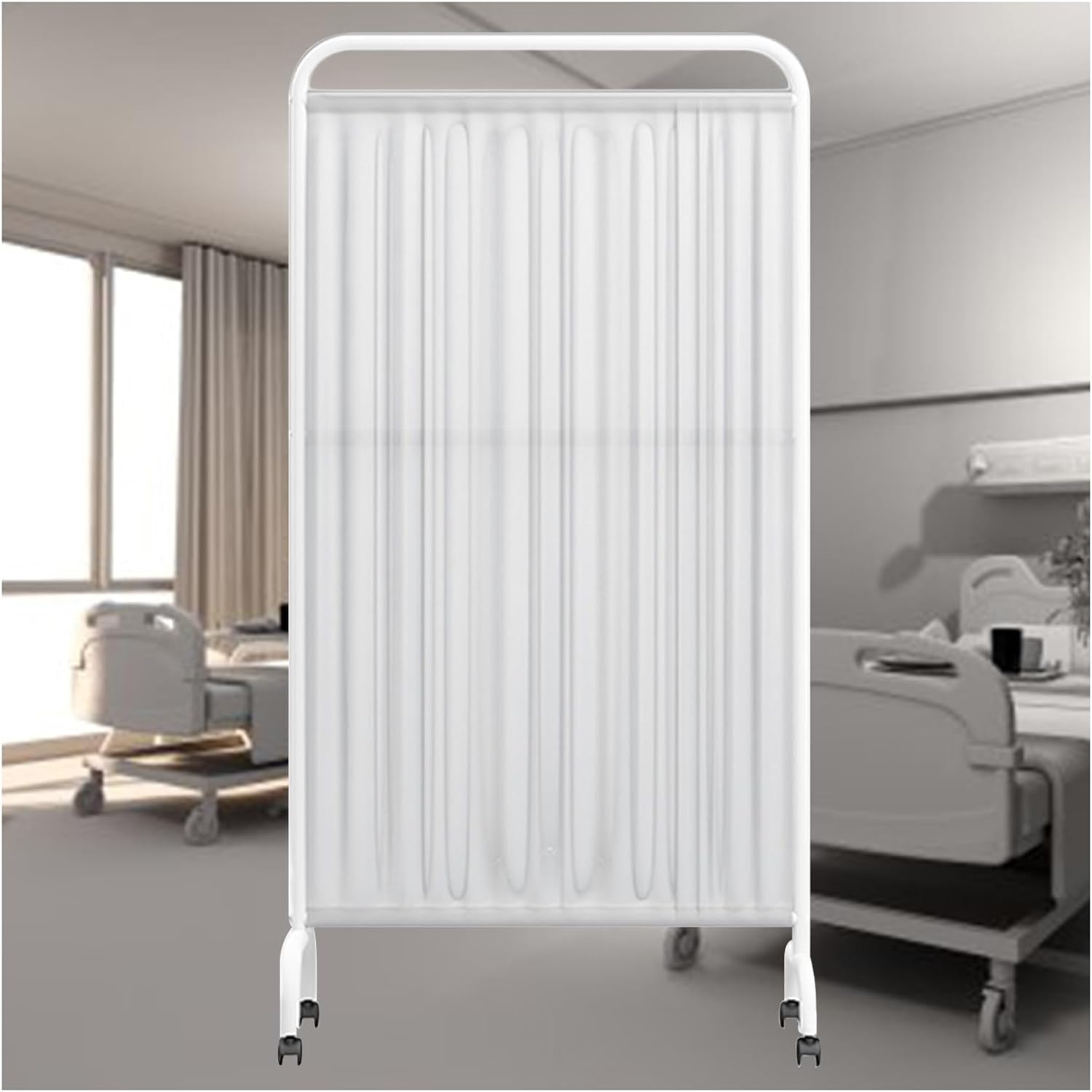 Medical Privacy Screens, Standing Door Partition(White,2 Panel)