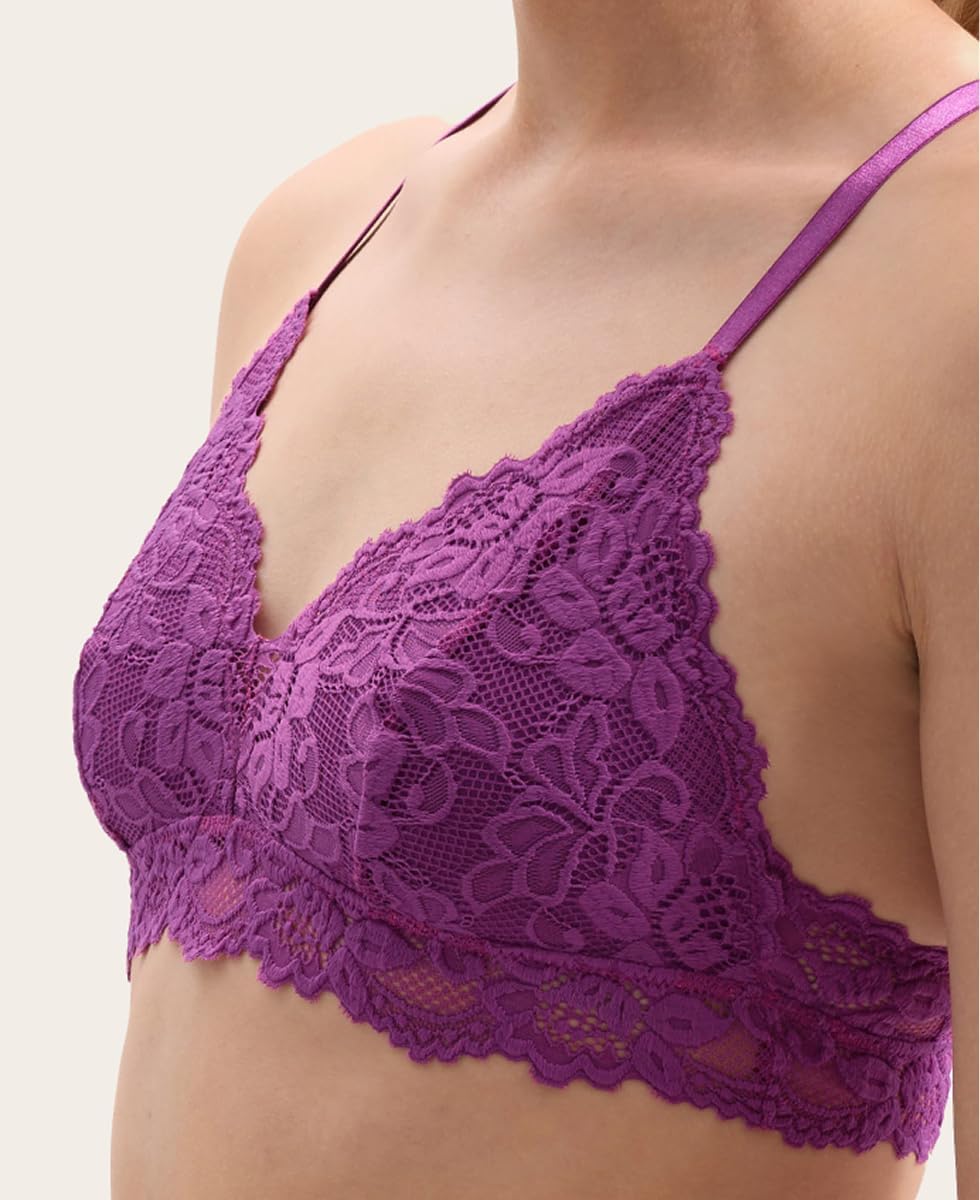 Katie Triangle Bralette for Women, Unpadded and Unlined Wireless Bra, Perfect Adjustable Everyday Lace Lingerie - Image 3