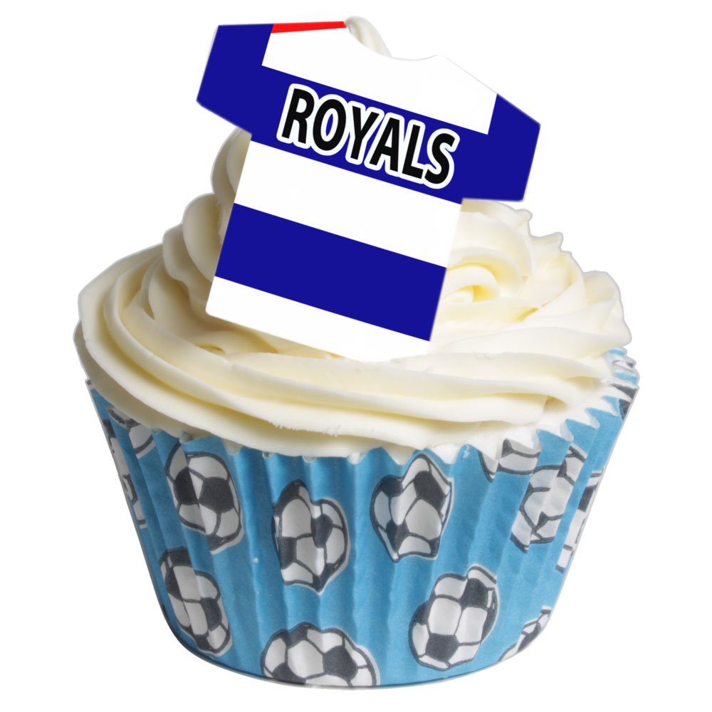 Pack of 12 Edible Wafer Decorations - Football Shirts - (Reading) - Royals 201-268