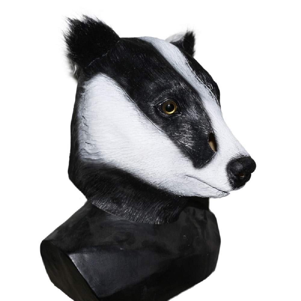 HENGYUTOYMASK Novelty Badger Mask, Halloween Latex Aniamal Head Mask Cosplay Costume Party for Adult, Multi-color, Adult Size - Image 2