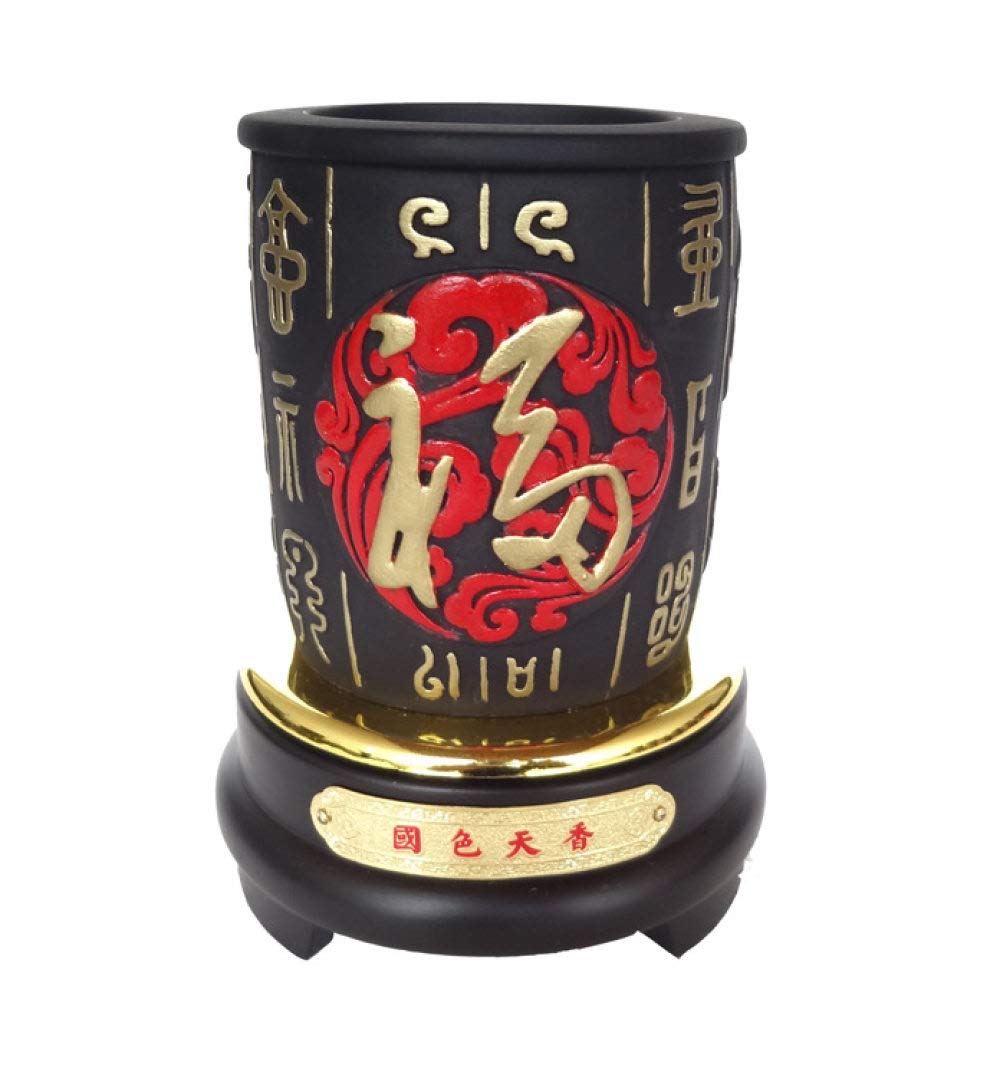 Petite statue decorative en charbon actif pour etagere de salon et bureau