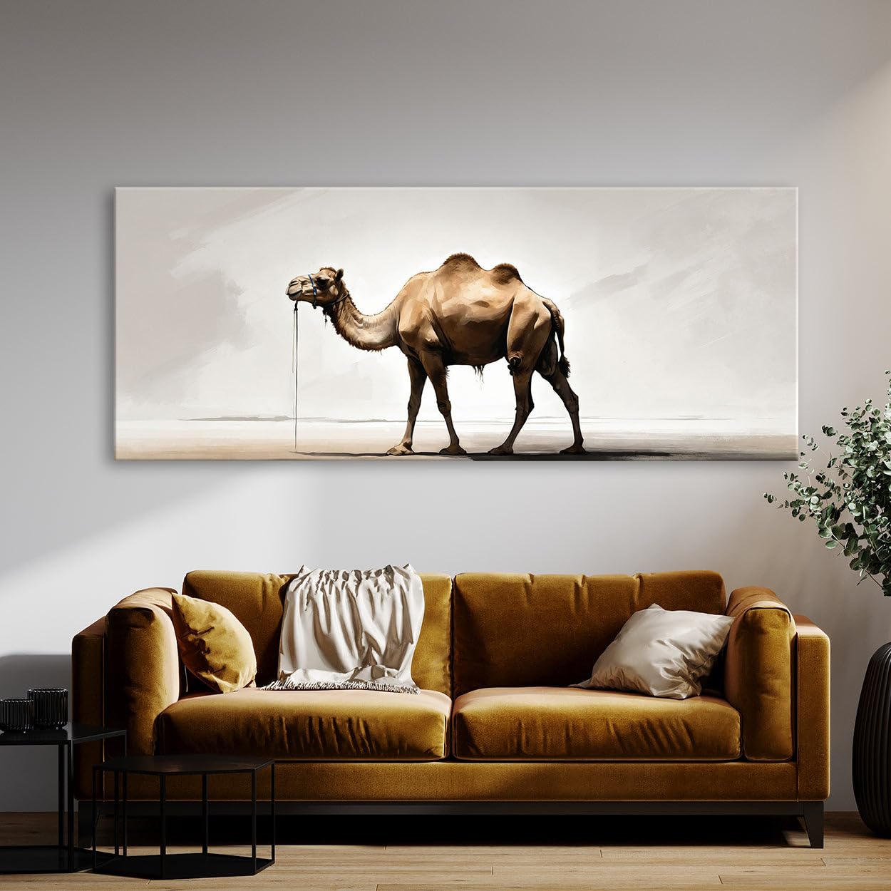 Amazon.com: Sense Canvas Camel Monochrome Elegance 86 Canvas Art