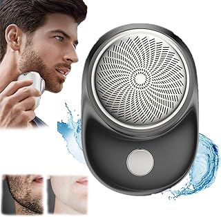 2023 Powerful Storm Shaver for Men, Powerful Storm Shaver, Mini Shave Portable Electric Shaver, Mini Shaver Electric Razor USB Rechargeable, Pocket Size Wet and Dry (Black)