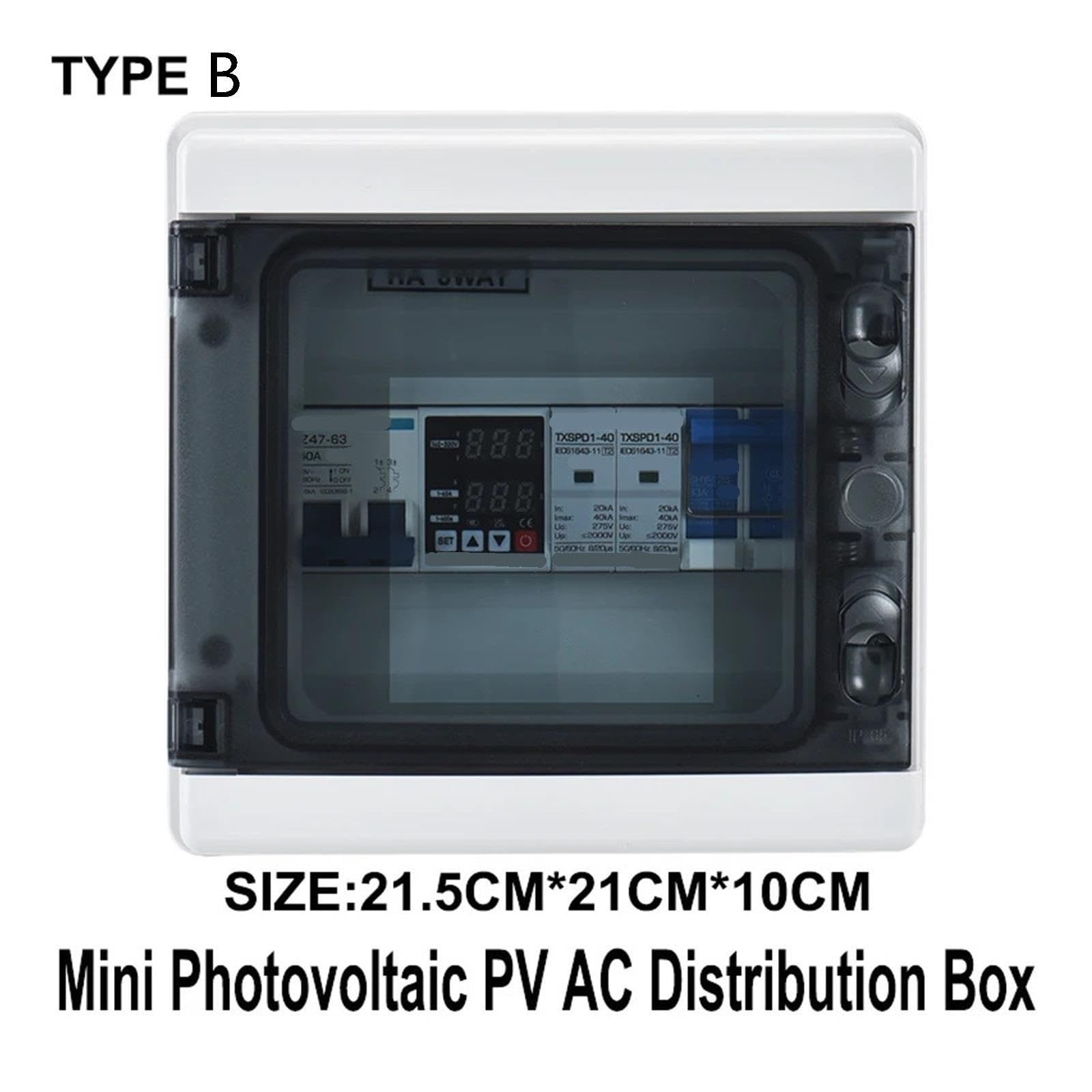 Mini-Photovoltaik-PV-AC-Verteilerkasten, Wechselrichter-Seitenanschluss, wirtschaftlicher, netzunabhängiger Anschlusskasten(B,MCB 2P 40A)