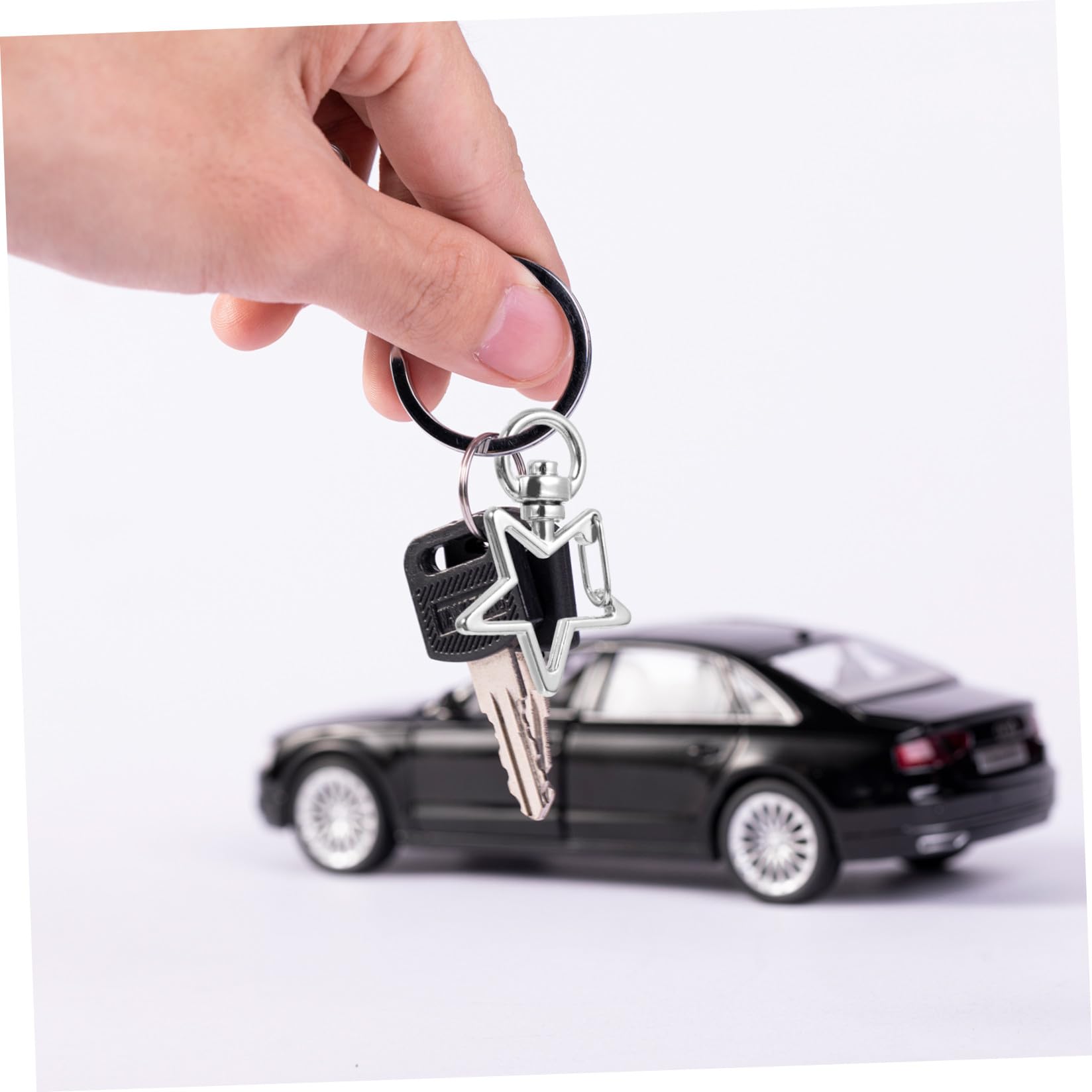 Cierre Giratorio en Forma de Aleación Plata 40 Piezas | Accesorios para Llaveros, Base Giratoria 360°, Decoración para Bolso y Mochila