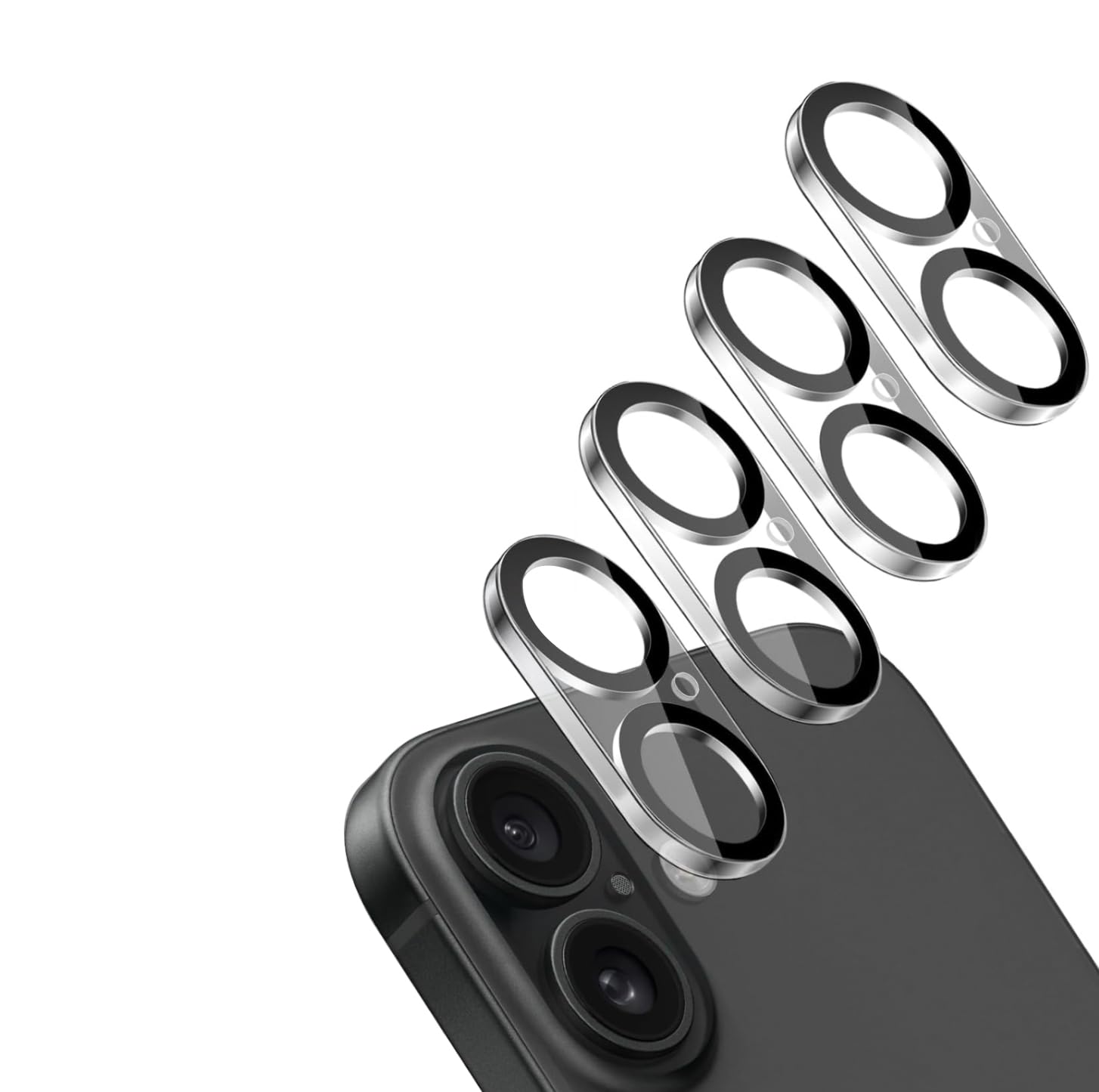 3 Pack Camera Lens Protector For IPhone 16/16 Plus, Anti-Scratch 9H Tempered Glass Camera Lens Protector Cover Compatible With IPhone 16/16 Plus, Ultra HD,Easy To Install Does Not Affect Night Shots