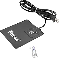 Vista 1 de Facon 5'' x 4'' Automotive Engine Block Heater Pad with 3M Self Adhesive and Thermostatically Controlled, 50W Engine Oil Pan Heater Pad with 2-Prong