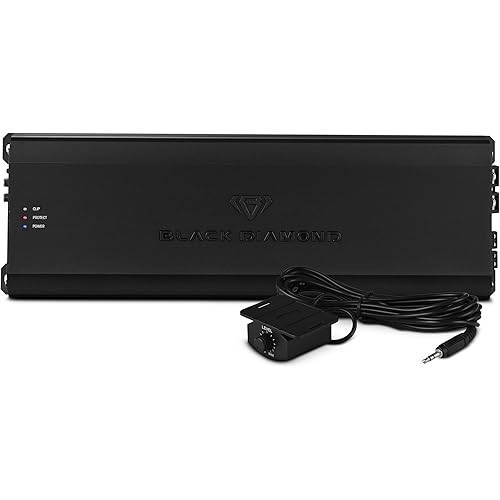 Black Diamond DIA-P2000x1D Car Audio Amplifier Class D 1-Channel Monoblock Amp 2000 Watts Rms Remote Level Control Included