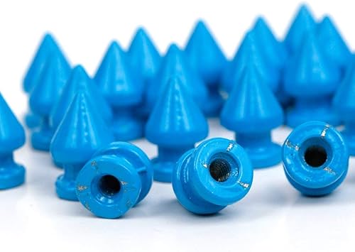 Miniatura 2 de RUBYCA 100 juegos de estacas de metal para árbol de 0.472in y tachuelas metálicas con rosca trasera para bricolaje de cuero punk, color azul