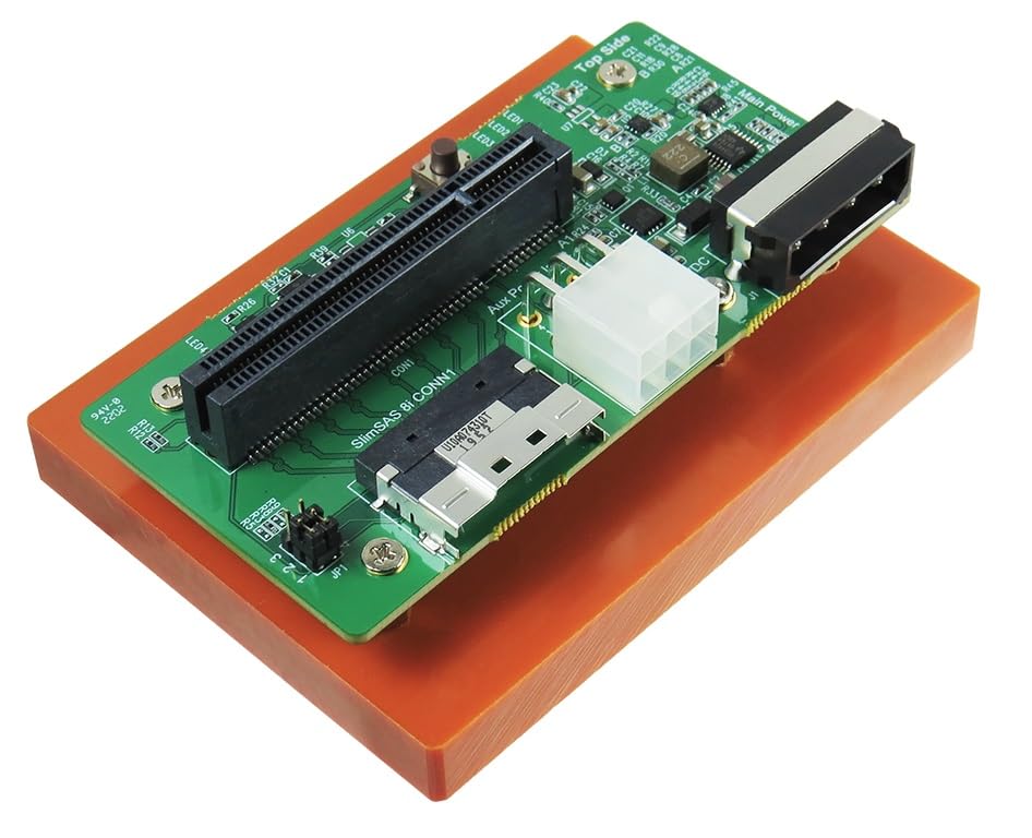 Amazon.co.jp: SlimSAS 8i (SFF-8654) - PCIe x8スロットアダプター