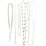 Long gold necklaces for women, Gold lariat necklace, Long chain necklace for women