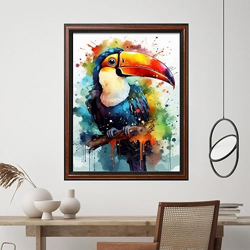 Miniatura 62 de Leczany Kit de estampado de punto de cruz para adultos o niños, hermoso paisaje junto al río, patrones de bordado de bricolaje, kit de manualidades